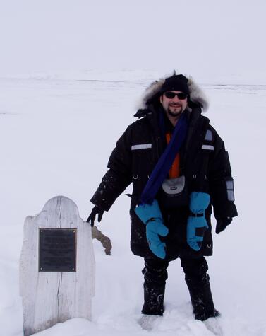 Francesc Bailón en Beechey Island, Nunavut, Canadá.