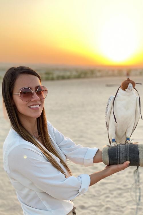 viaje de lujo emiratos árabes dubai desierto  Rub AL Khali halcones