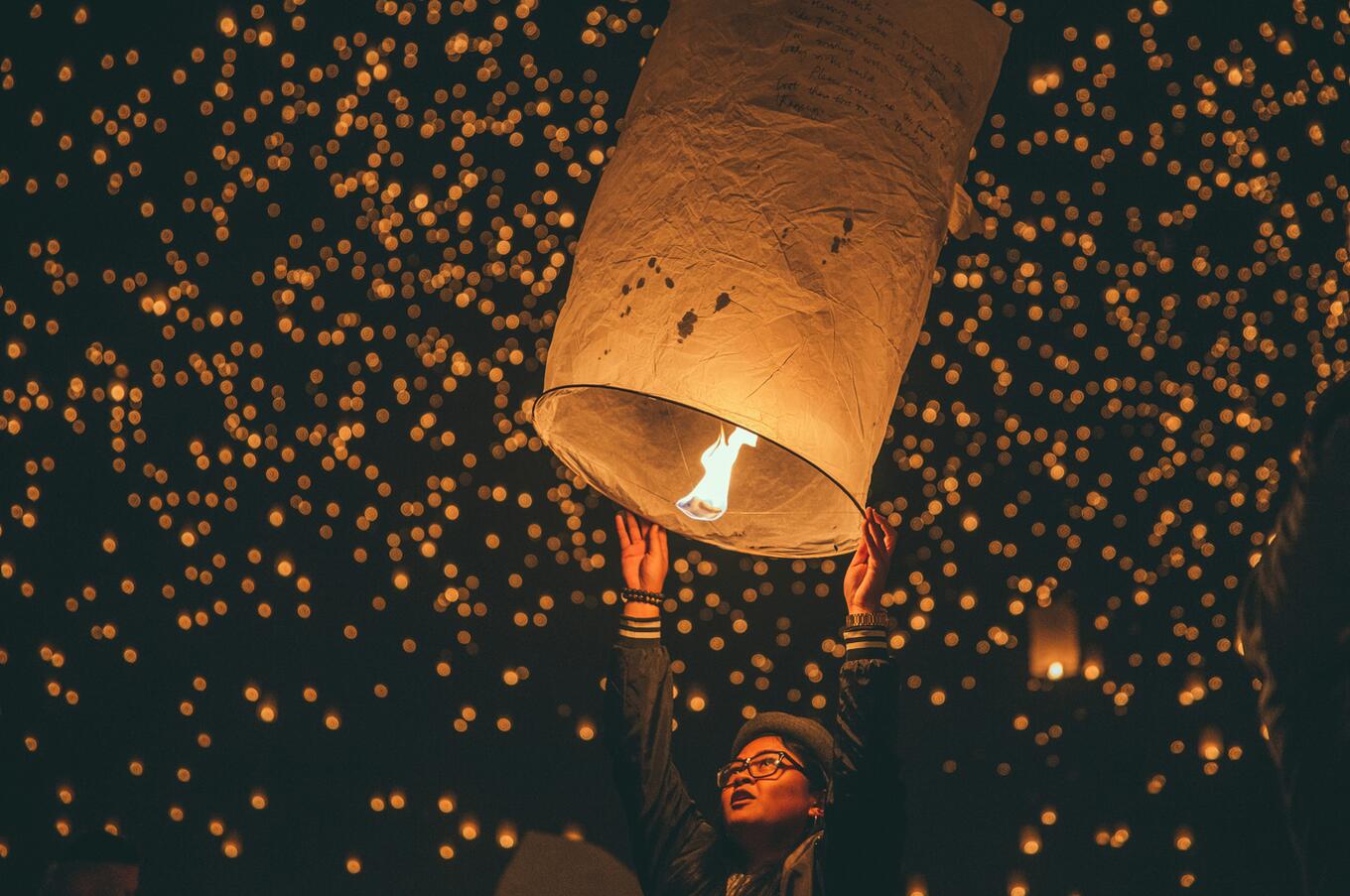 Tailandia, faroles. Foto Austin Neill